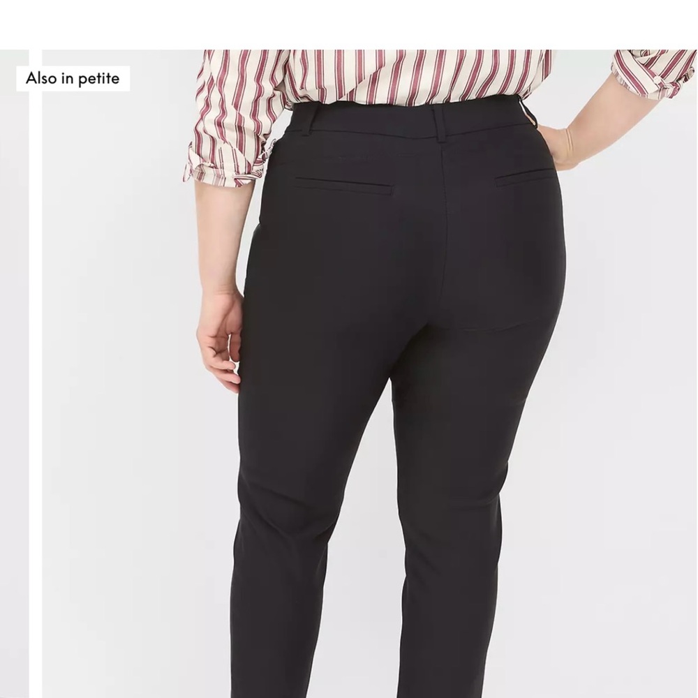 Lane Bryant Women's Black Pants with Blue circle Dots